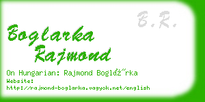 boglarka rajmond business card